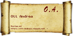 Ott Andrea névjegykártya